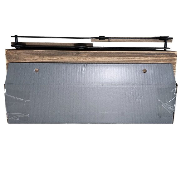 Threshold Cabinet With Hooks Graywash Finish 7.5" H x 16" W x 8" D - Picture 9 of 10